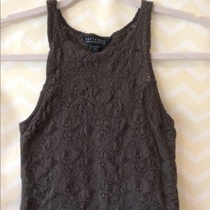 Grey lace tank top